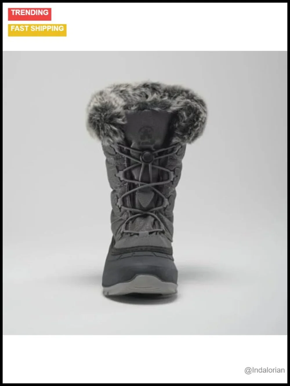 Insulated Snow Boots, Waterproof, -40F, Faux Fur Trim, Vegan